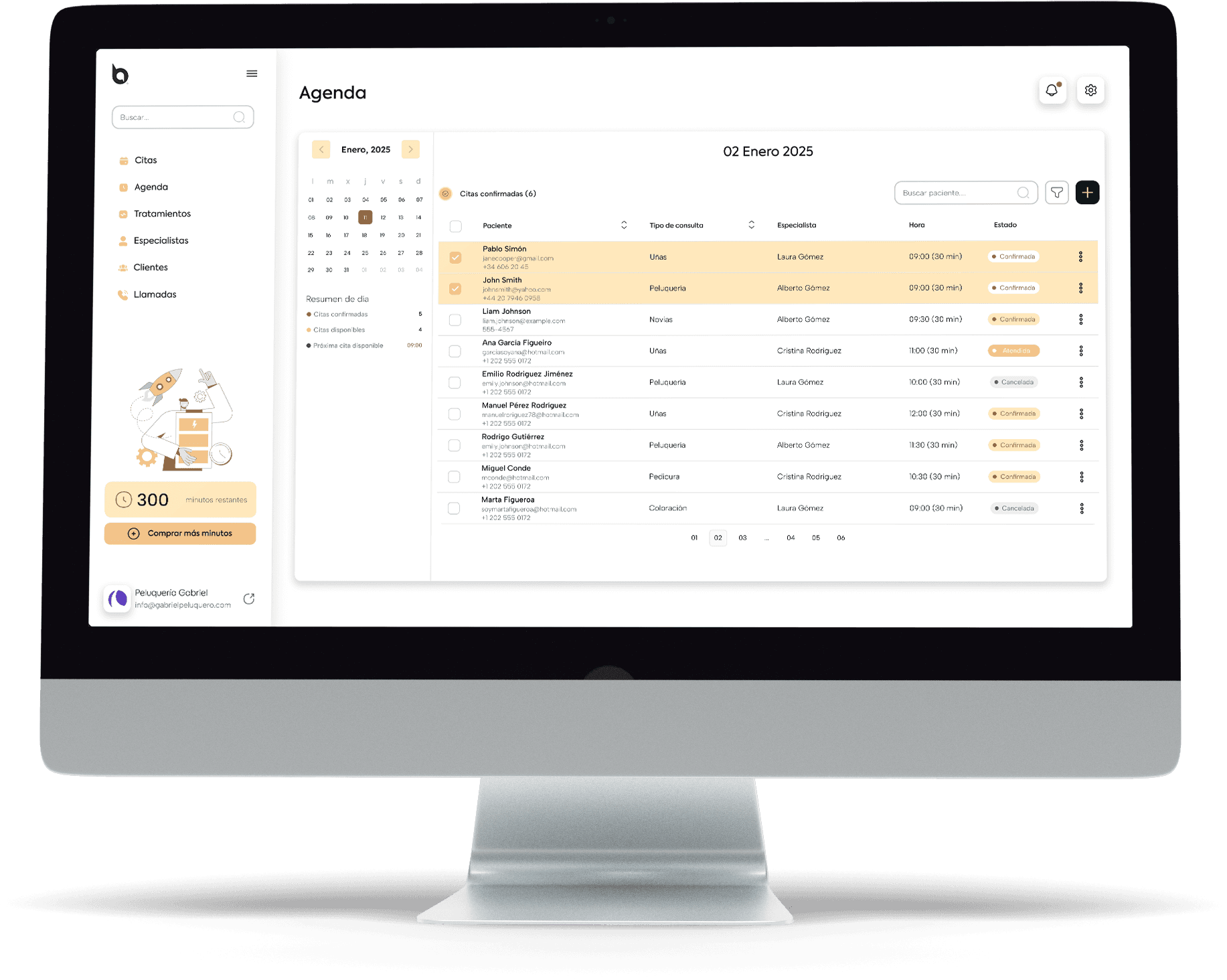 Panel de gestión BOOK·INT